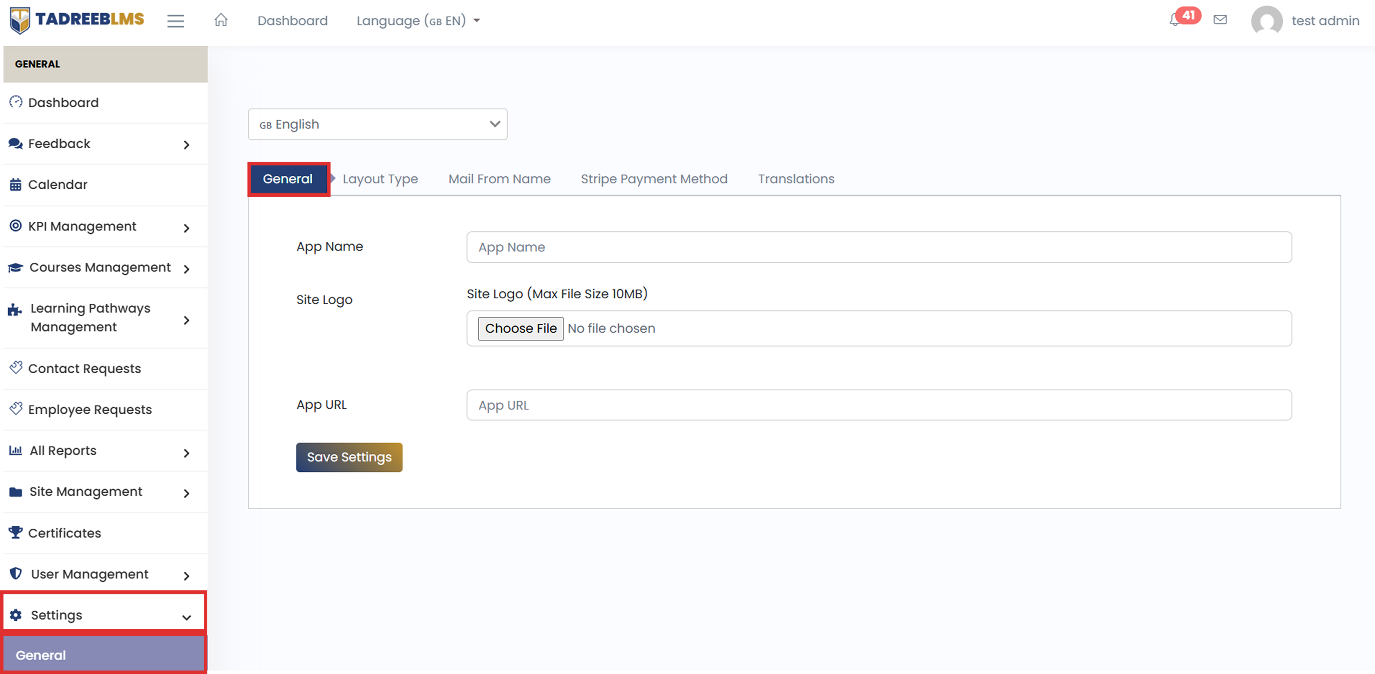 General screenshot