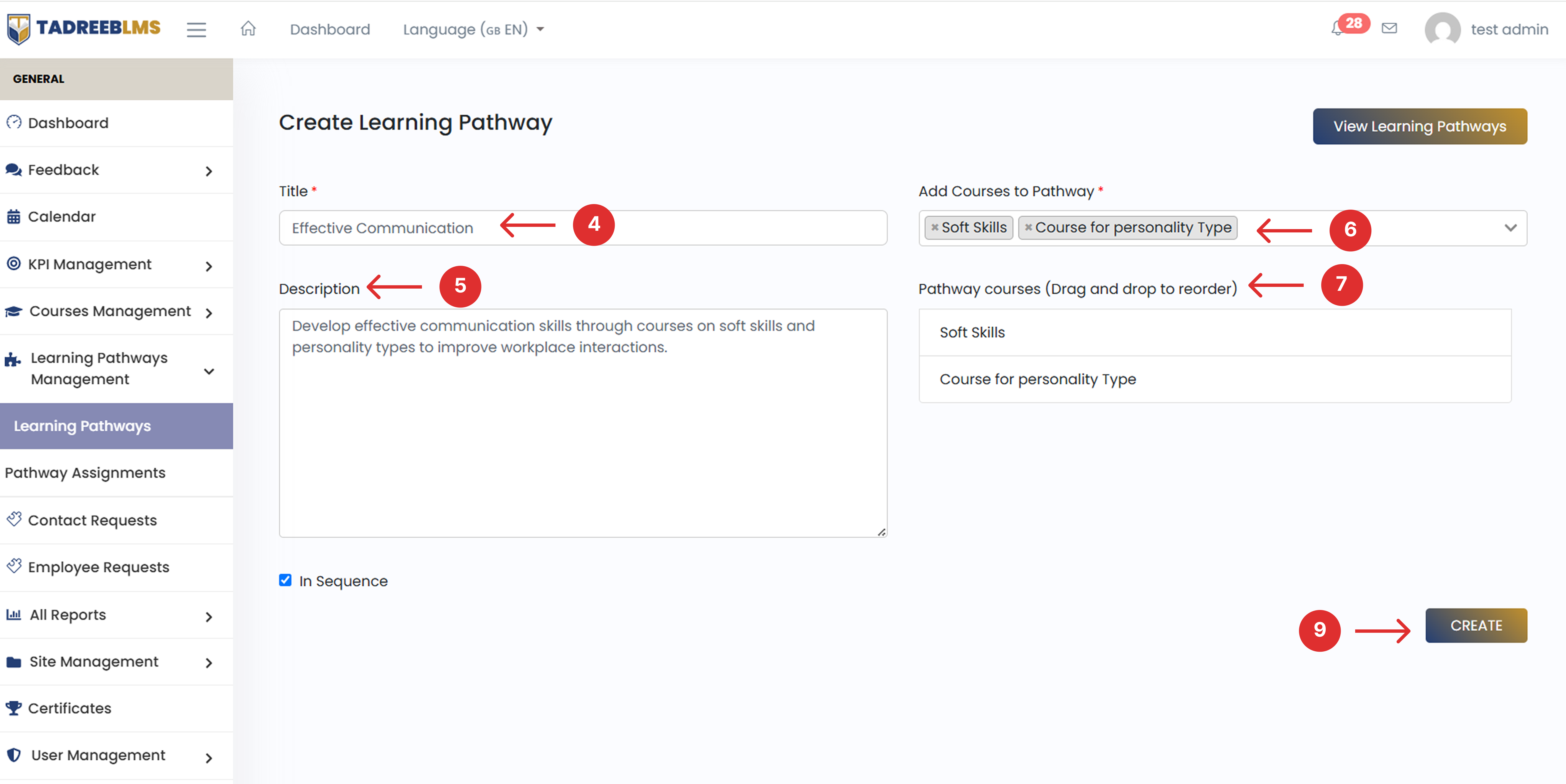 Save Learning Pathway screenshot